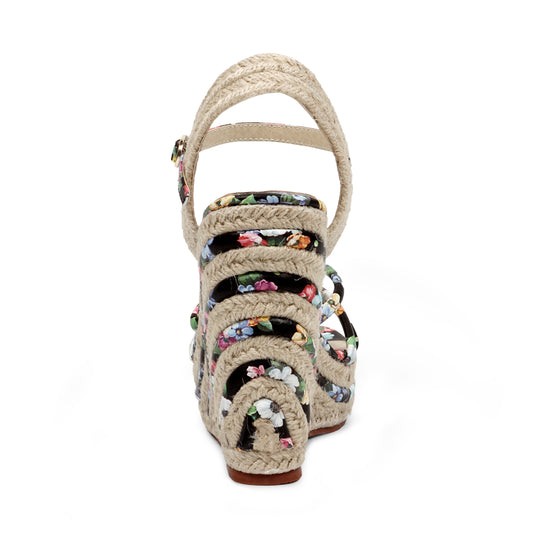 getmorebeauty Women's Wedge Sandals With Flowers