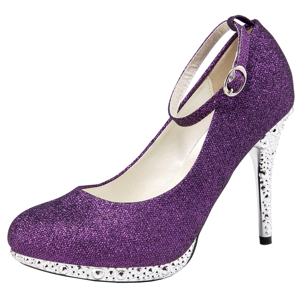 Glitter Strappy Heel Sandals - Wedding Shoes
